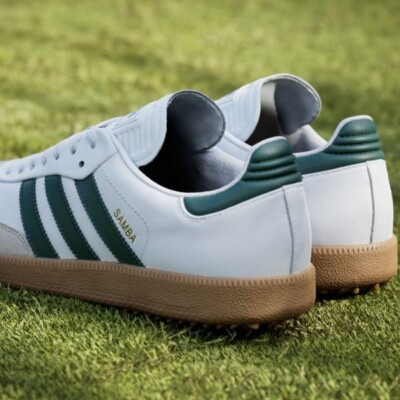adidas Samba Spikeless Golf Cloud White Collegiate Green JH6151