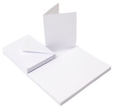 C6 6X4 Cards With Envelopes - White, Ivory, Brights, Pastels and Red Available