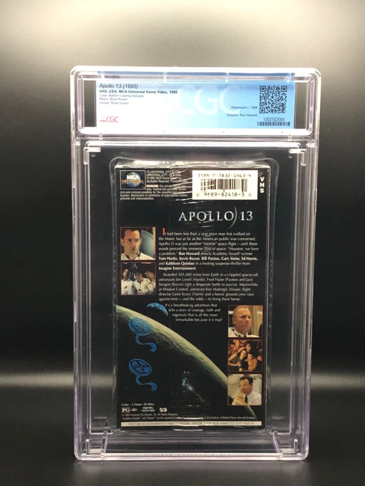 Apollo 13 (1995) - 1995 VHS - CGC 9.6 - SEALED Grade A+ Watermarked - Image 2 of 4