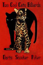 Leopard Pool Billiards Darts Poker Art Wall Indoor Room Poster - POSTER 20x30