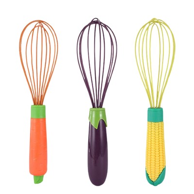 Multi-style Mini Silicone Kitchen Whisk Heat Resistant Egg Whisks Silicone Whisk