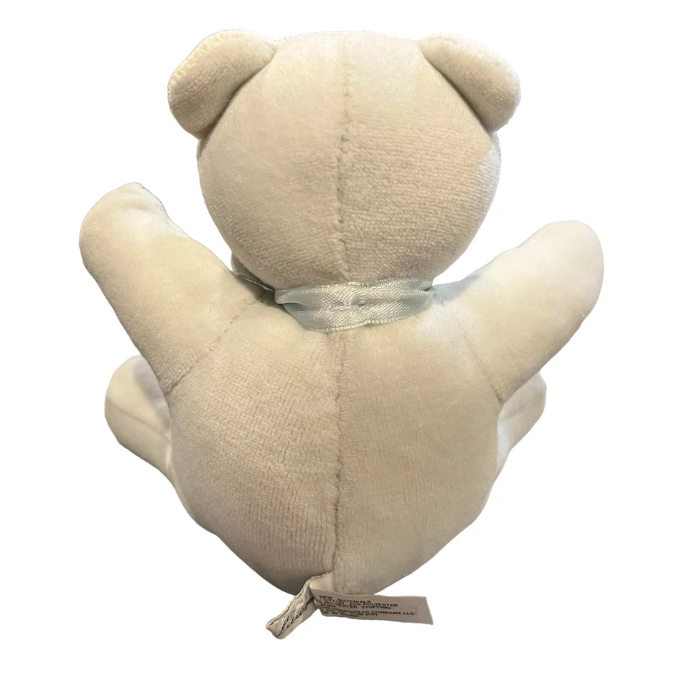 Oso bebé azul pastel Ralph Lauren juguete sonajero 6,5 pulgadas ojos de tela terciopelo suave Foto 4 de 4