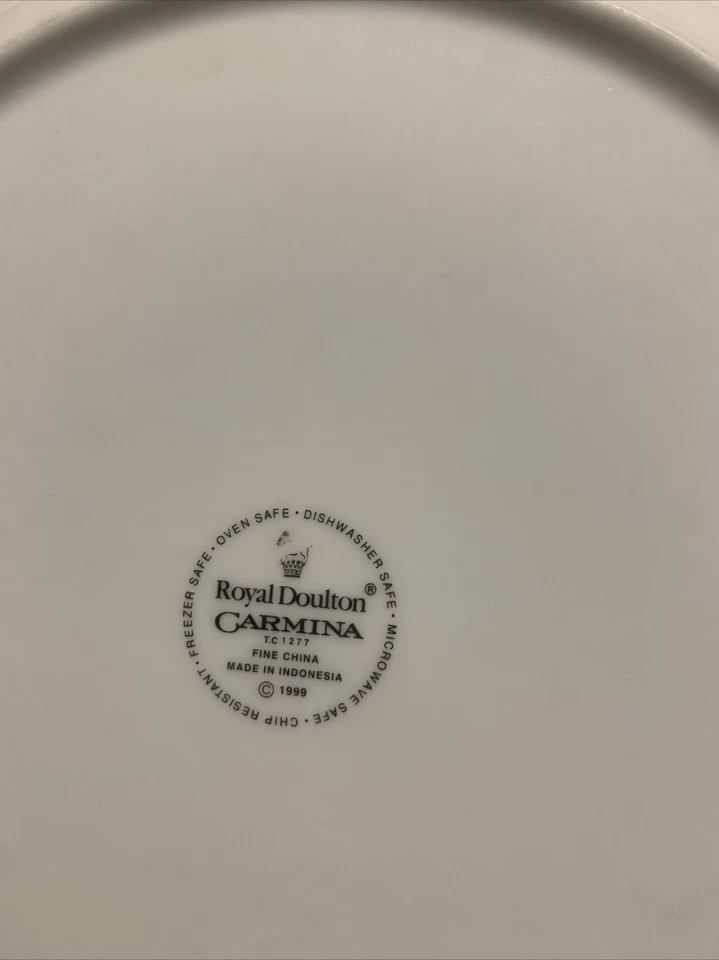 3 platos de cena Royal Doulton Carmina arlequín, diamantes azules/verdes/blancos [bin7 Foto 4 de 4