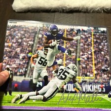 Alexander Mattison signed  8x10 photo  autographed Vikings Inscribed 1st TD Rare