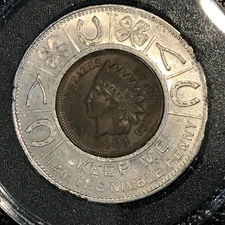 ENCASED BROWN UNC 1901 INDIAN CENT PITTSBURG PENNSYLVANIA BANK FOR SAVINGS