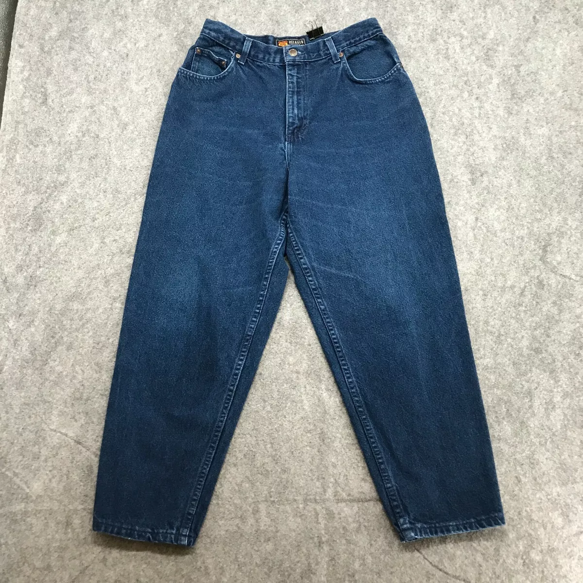 Route 66 Jeans Mens Size 27 Relaxed Fit Tapered 100 Cotton Faded Dark Wash