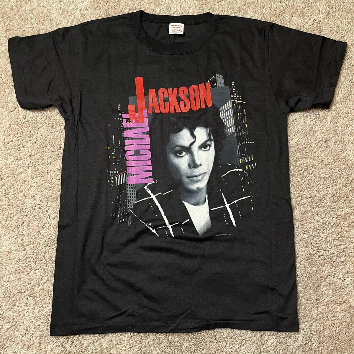 Vintage 1988 Michael Jackson Bad Tour T Shirt Single Stitch Size XL NEW