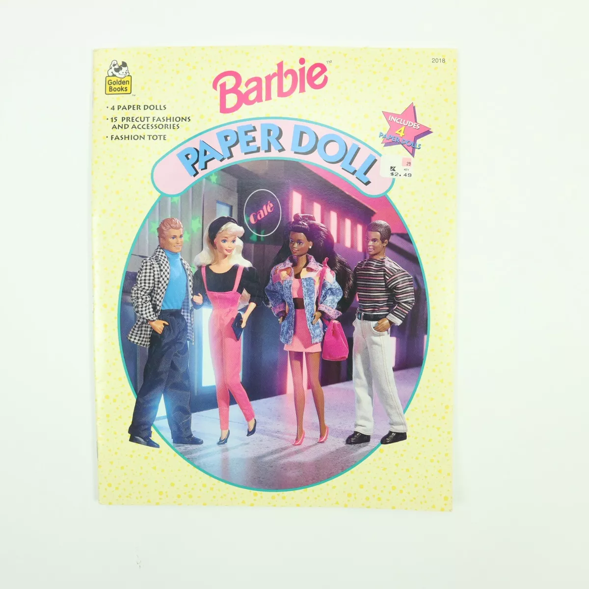 Vtg 90s Barbie Friends Paper Doll Book 1994 4 dolls Classic