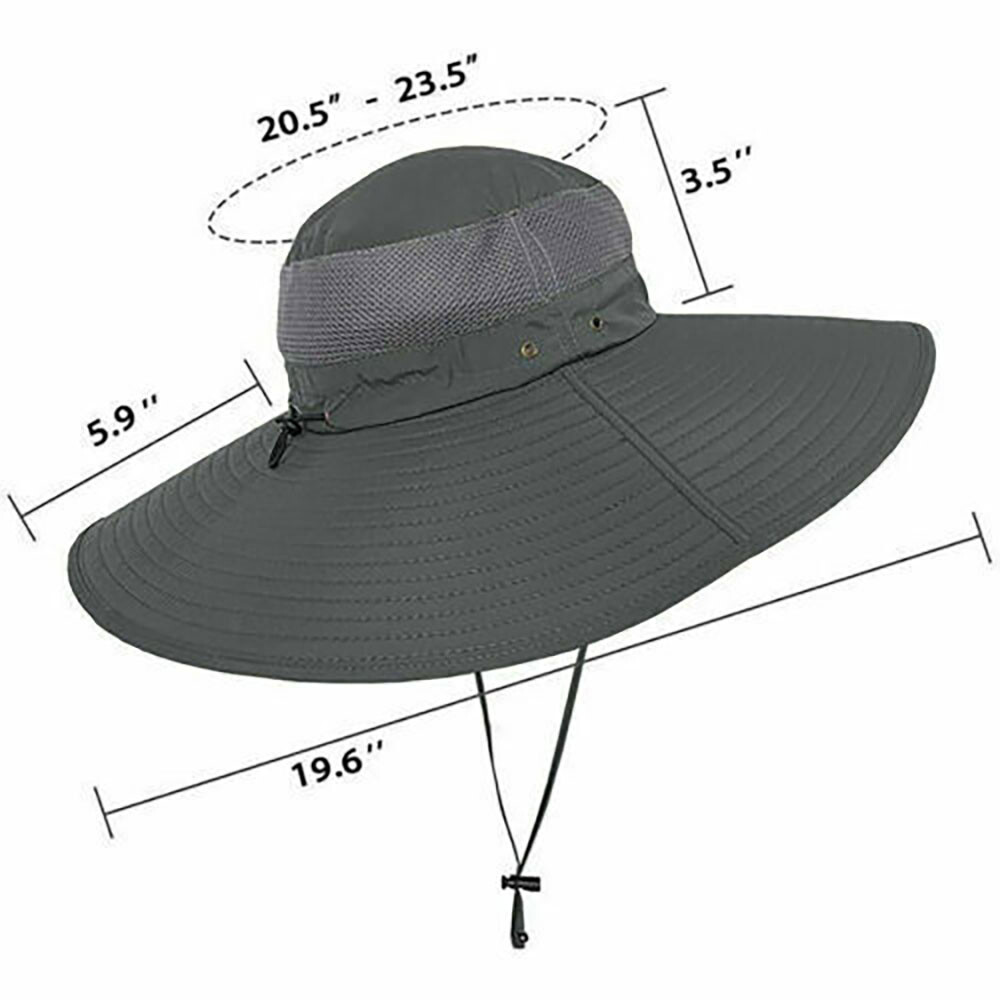 Sun Hat for Men Women Waterproof Wide Brim Bucket Cap for Fishing Hiking Safari