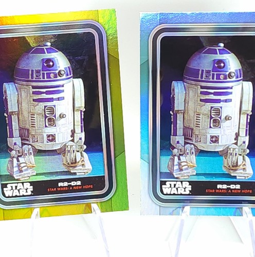 2023 Topps Star Wars R2 D2 Gold Foil and Rainbow Foil Flagship Debut Edition - Picture 11 of 12