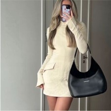 House of CB M Tall 'Mahalia' Vintage Cream Mini NWOT