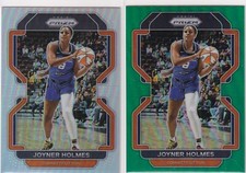 2022 Panini WNBA Prizm Silver and Green Refractors #51 Joyner Holmes