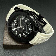 Custom Made PP Style Watch NH35 Automatic Movement Aquanaut BLK Dial BK Bezel WT