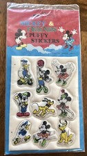Vintage Mickey Mouse And Friends Puffy Stickers 1980  s New In Package