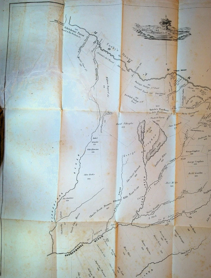 Ríos Susquehanna y Delaware 1849 Mapa Mohawk River Propiedades Nueva York Foto 4 de 4