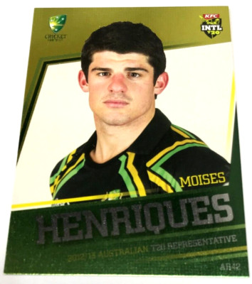 2012-13 SE BIG BASH CRICKET CARD AUST. REPRESENTIVE CARD AR42 MOISES HENRIQUES