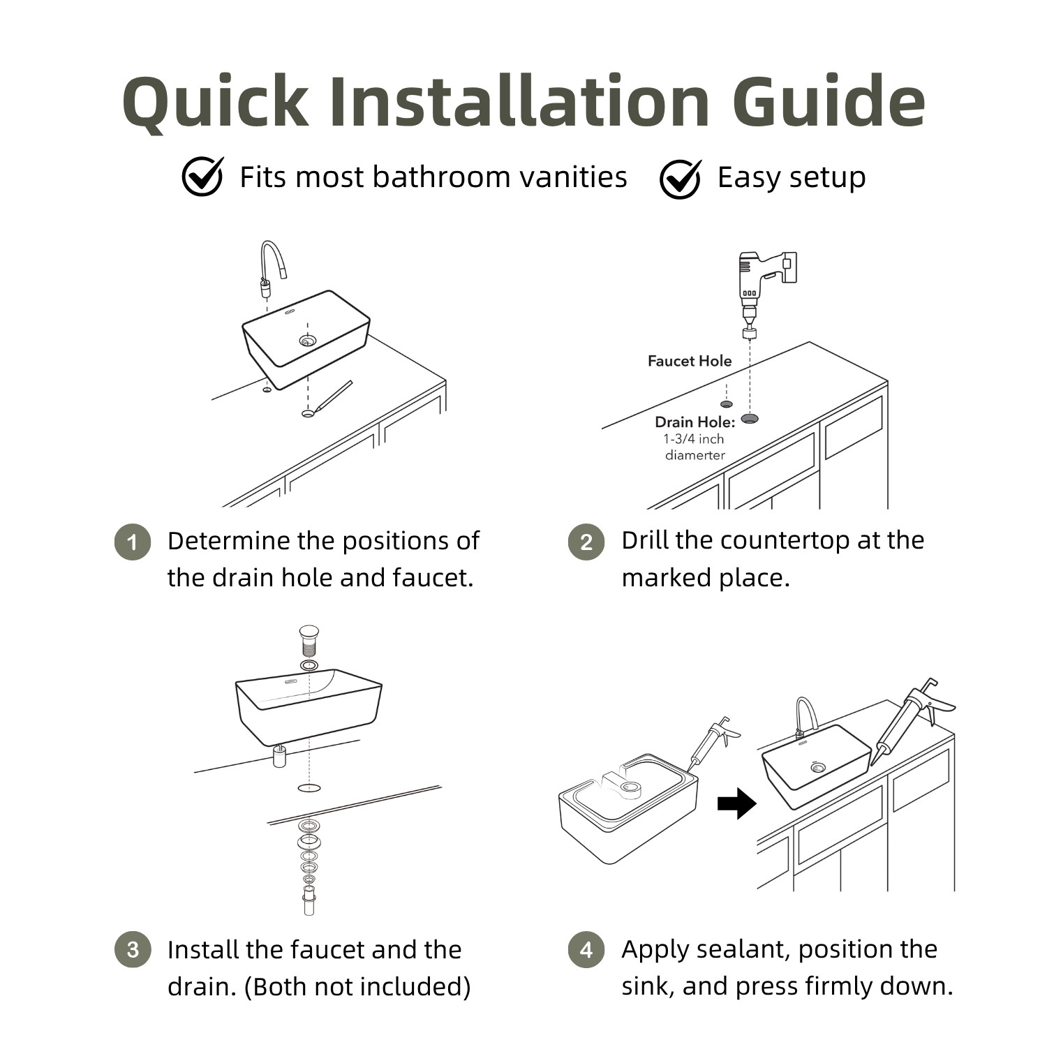 Los Flexi 22" x 13" White Porcelain Rectangular Vessel Sink with Rear Overflow