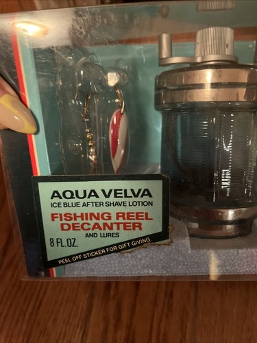 Vintage Aqua Velva Aftershave Angelrolle Dekanter Neu aus altem Lagerbestand - Bild 5 von 5