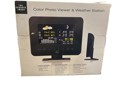 Color Photo Viewer & Weather Station by The Sharper Image Brand New Never opened