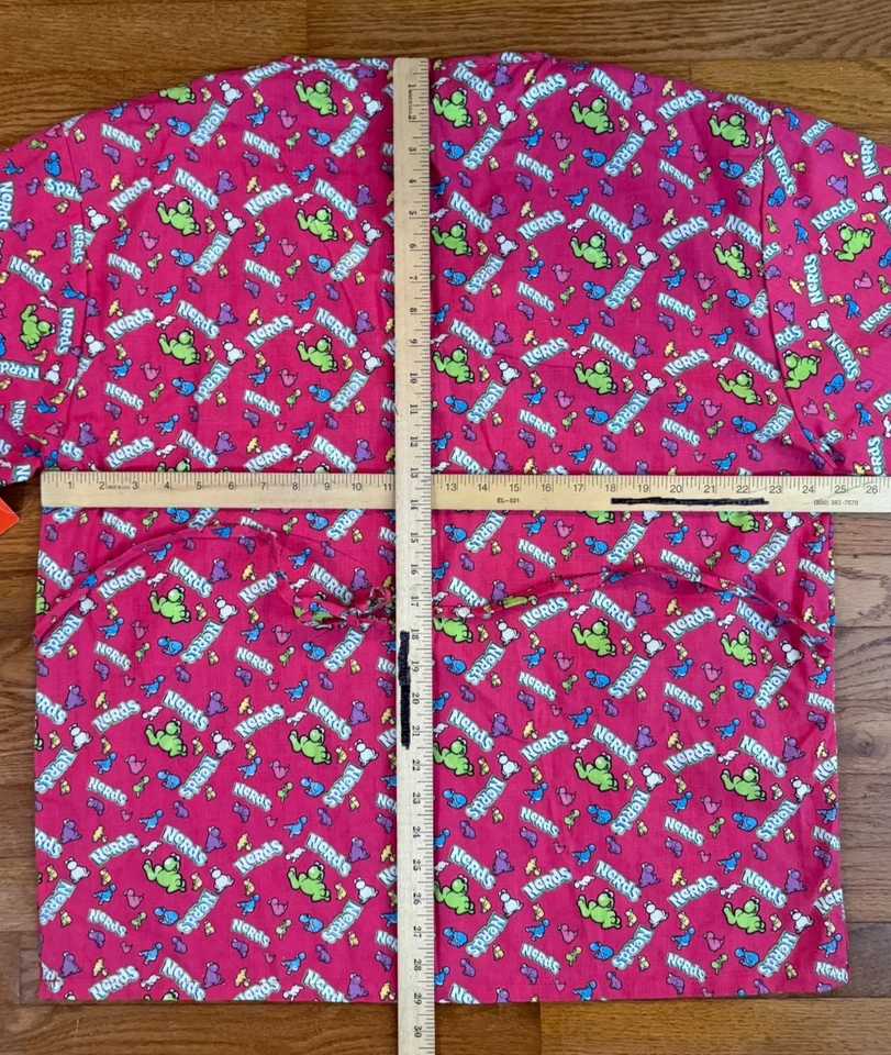 NEW! Nerds Candy Nestle Scrub Top Nurse Doctor Medical Adult 3XL - Image 4 of 4