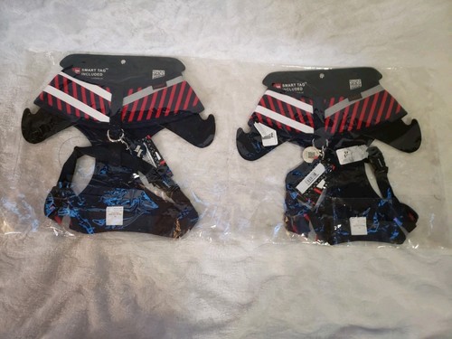Brand New Puppia Briton Dog Harness XL Red Grey White And Navy - Picture 3 of 13