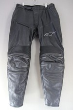 ALPINESTARS SCHWARZE LEDER BIKER HOSE MIT CE ...
