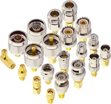 20-Type SMA Adapter Kit   Universal SMA to UHF SO-239/PL-259 , N, BNC, F  SMA
