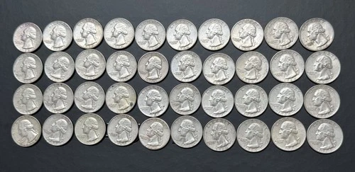 Lot of (40) 1964 Washington Quarters 90% Silver
