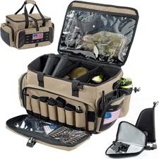 Large Pistol Range Bag Shooting - Tactical Gun Range Bag with Pistol Cases, Gun 