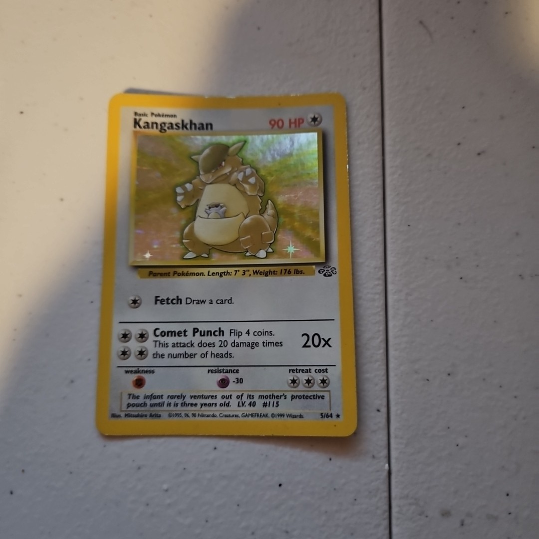 1st Edition KANGASKHAN Holo 5/64 Jungle Set Pokemon Card 1999 WOTC Holo