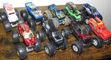 Hot Wheels MONSTER TRUCKS Lot set of 9 Cars/Trucks USED