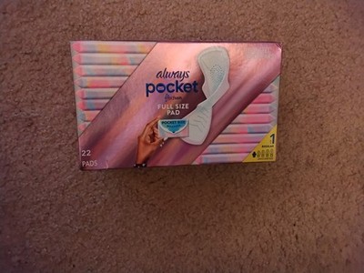 Always Pocket Flexfoam Pads, Size 1, Regular, with Wings, 22 Count