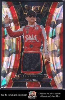 2025 Panini Select #SS-TGS Ty Gibbs Selective Swatches Ice Prizms