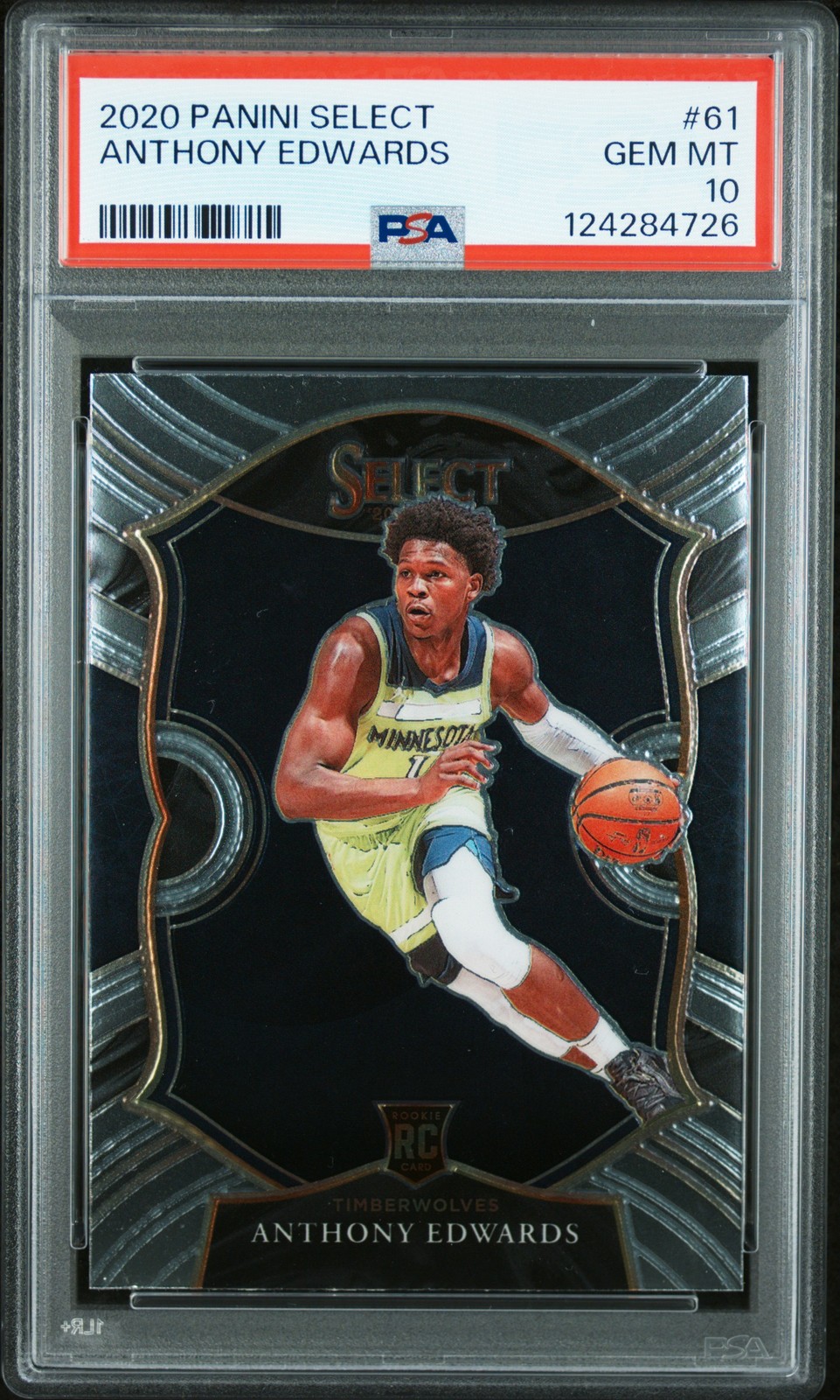 2020 Panini Select #61 Anthony Edwards Prizm Rookie Card RC PSA 10 Gem Mint