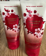 Bath  Body Works Japanese Cherry Blossom Hydrating Body Cream 2.5 oz 2-Pack 