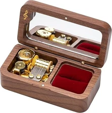 HARRY POTTER1 Walnut Jewelry/Music Box BELLA GLOBE/Sankyo PLAYS "Hedwig's Theme"