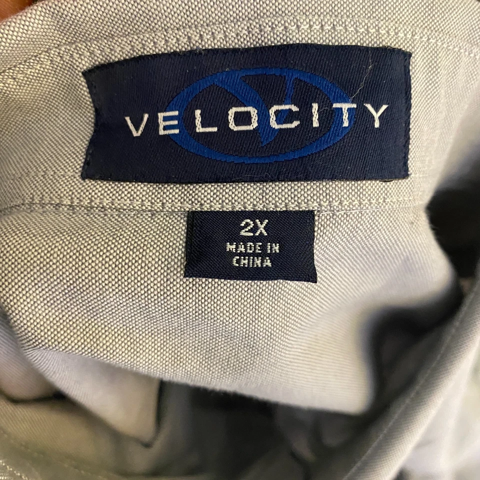 Virginia Cavaliers Velocity Shirt Mens 2X Gray Blueish Button Down University - Image 4 of 4