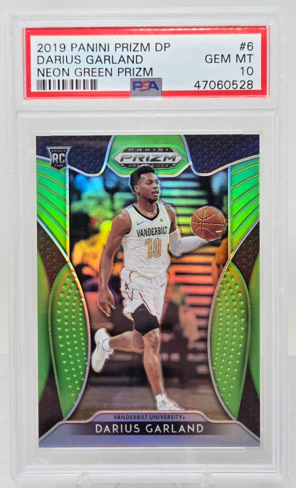2019 Prizm Neon Green Refractor DARIUS GARLAND RC CARD/125 Pop 5 PSA 10 GEM MINT