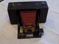 Antique Kodak No. 3 Folding Brownie Model C Red Bellows Camera