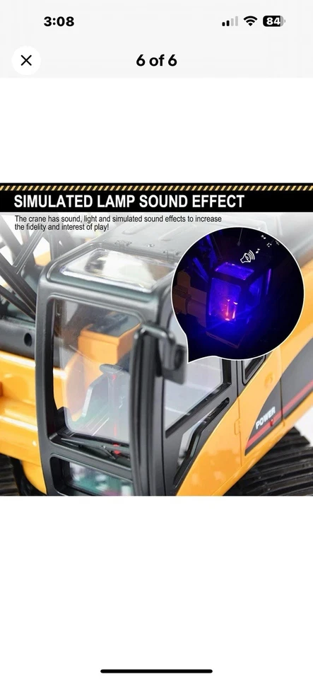 Elevador grúa torre sobre orugas 1/14 RC camión dragalina modelo fundido a presión... Foto 4 de 4