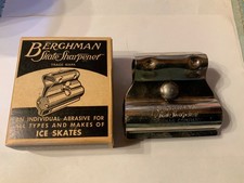 Vintage Berghman USA Adjustable ICE SKATE Sharpener Original Box NOS 1960's- 1D
