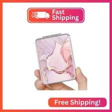 dcdcee Pocket Mirror, Small Travel Mirror with Magnification, Portable Double-Si
