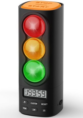 MeesMeek Traffic Light Visual Timer&ADHD Tool for Kids Adults Display Volume Adj