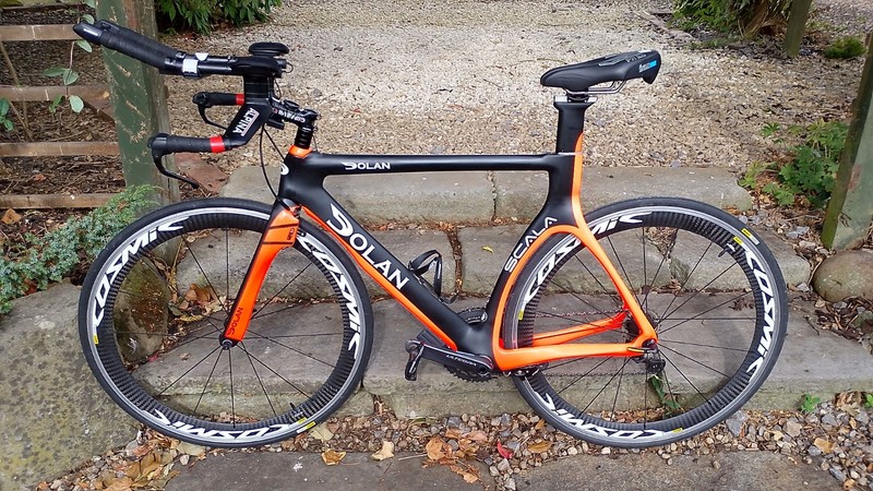 Dolan Scala Carbon Fibre Road Bike 700C Black/Orange with Aerobar