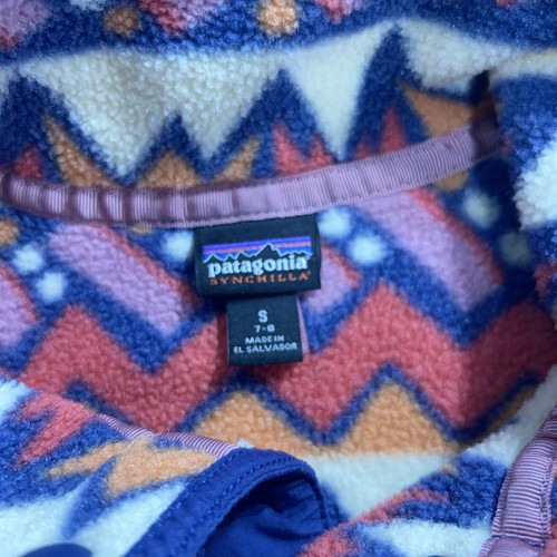 Patagonia Synchilla Snap T Fleece Jacket Girl’s Size Small 7-8 - Picture 9 of 10
