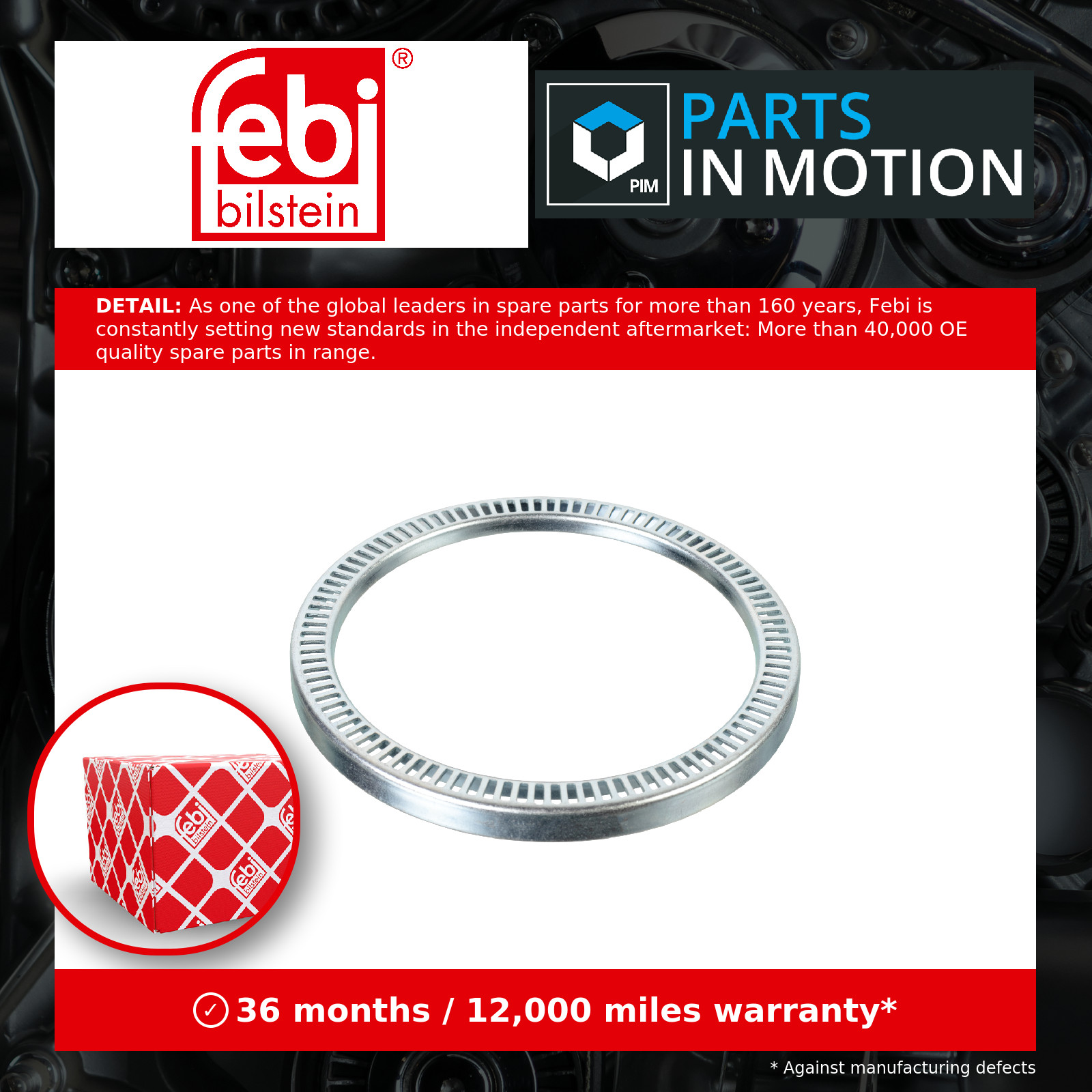ABS Reluctor Ring Rear 172364 Febi 1077558 20424109 22537018 5001861919 Quality