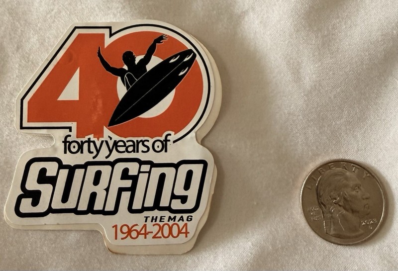 Vintage NOS Surfing The Mag Forty Years Sticker! Rare! 2004!