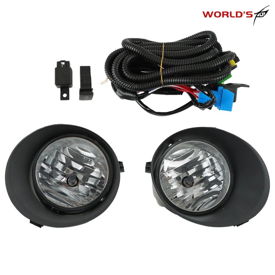 A Pair For Toyota Tundra 2007-2013 Sequoia Bumper Fog Lights Lamp W/Cover LH+RH - Image 2 of 4