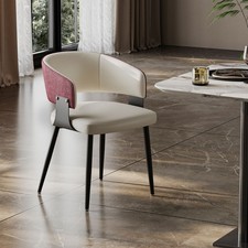 Modern Dining Chairs Faux Leather Color Match Armchair Restauant Kitchen Chairs