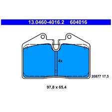 ATE Bremsbelagsatz Bremsklötze hinten 3341811104